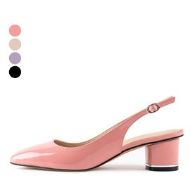 [KUHEE] Sling back 9060K 4cm-Pumps Pastel Colors Simple Middle Heel Handmade Shoes-Made in Korea
